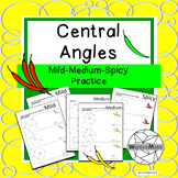 Central Angles of Circles: Mild, Medium & Spicy Practice