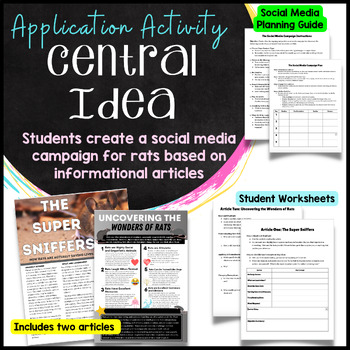 Preview of Central Idea Application Activity - Engaging, Creative, Collaborative