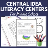 Central Idea Literacy Centers Hands On Activities for Midd