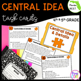 Central Idea Task Cards - 4th & 5th Grade FL BEST - ELA.4.