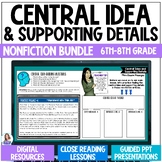 Central Idea & Supporting Details Lessons - DIGITAL Nonfic