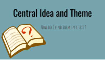 Preview of Central Idea and Theme