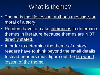 Central Idea vs. Theme PowerPoint by Amy Fry | TPT