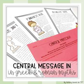 Preview of Central Message in Greek & Roman Myths