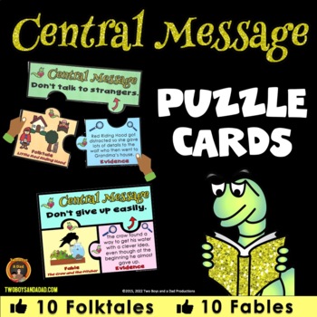 Preview of Central Message of Folktales and Fables Puzzle Cards
