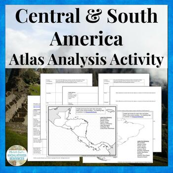 Preview of Central & South America Geography Atlas and Mapping Introduction Activity