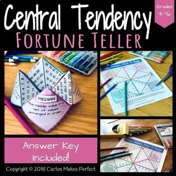 Preview of Central Tendency Fortune Teller
