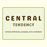 Central Tendency Poster - Worksheet & Answer Key Included!