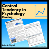 Central Tendency in Psychology One Page Reading w/ Questio