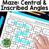 Central and Inscribed Angles Maze Worksheet