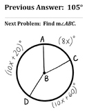Central and Inscribed Angles in Circles "Scavenger Hunt" (