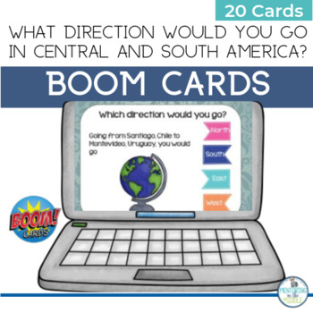 Preview of Central and South America Geography Map Activity BOOM Cards