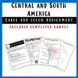 Central and South American Countries Label and Color Assignment