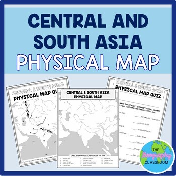 Preview of Central and South Asia Physical Map Set