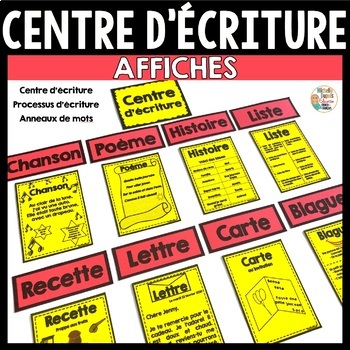Preview of French Writing Center & Process -story/letter/poem Centre d’écriture en français