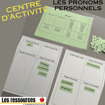 Preview of Centre - les pronoms personnels