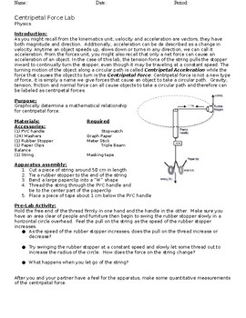 centripetal force lab diagram