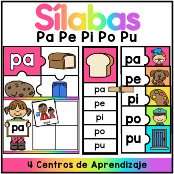 Silabas Con P Pa Pe Pi Po Pu By The Bilingual Rainbow Tpt