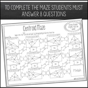 Centroid Maze by Amazing Mathematics Teachers Pay Teachers