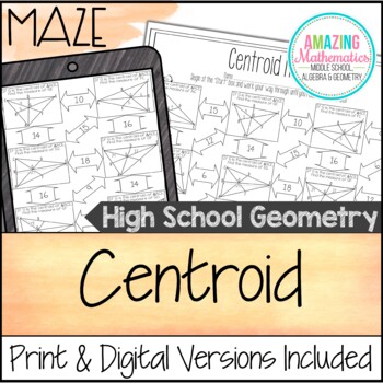 Preview of Centroid Worksheet - Maze Activity