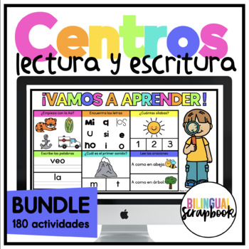 Preview of Centros Digitales BUNDLE Digital Centers and Morning Work in Spanish