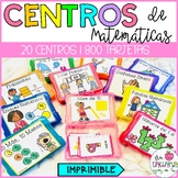 Centros de Matemáticas | Math Centers in Spanish | First Grade
