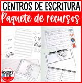 Preview of Writing Centers in Spanish Bundle Centro de Escritura Paquete de recursos 