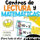 Centros de lectura y matemáticas PRIMERO First Grade Readi