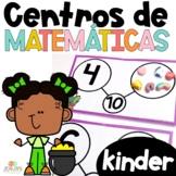 Centros matemáticas KINDER Math Centers in Spanish for kin