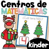 Centros de matemáticas KINDER diciembre navidad Math Cente