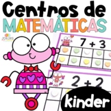 Centros de matemáticas KINDER febrero Math centers Kinder Spanish