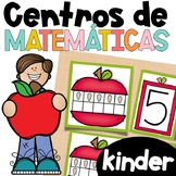 Centros de matemáticas KINDER septiembre Math Centers in Spanish