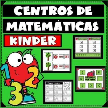 Preview of Centros de matemáticas | Kinder | Tema de manzanas