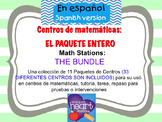 Math Stations: THE BUNDLE IN SPANISH Centros de matemática