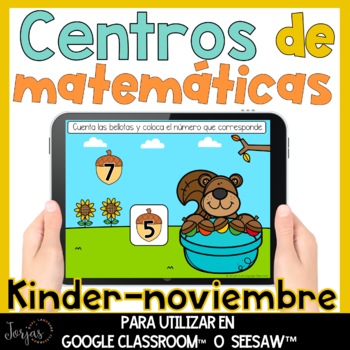 Preview of Centros digitales kinder noviembre Digital Centers in Spanish