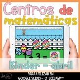 Centros digitales matemáticas kinder abril DIGITAL