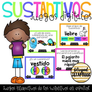 Preview of Centros y Actividades de los Sustantivos Digital Nouns in Spanish