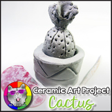 Ceramics Art Lesson, Cactus Art Project