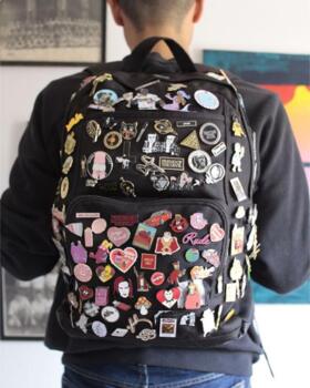Pin on backpack