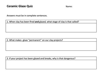 Ceramic Tool Identifier Worksheet