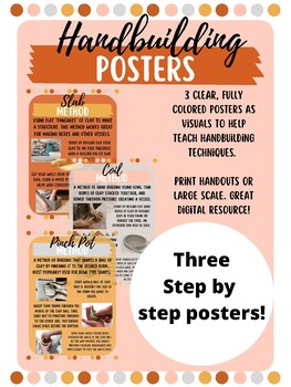 Preview of Ceramic Handbuilding Technique Posters-3 full color visual aids