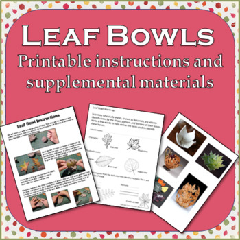 Preview of Ceramic Leaf Bowls- Printable Instructions for Clay Modeling