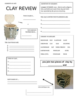 Preview of Ceramic Review Sheet