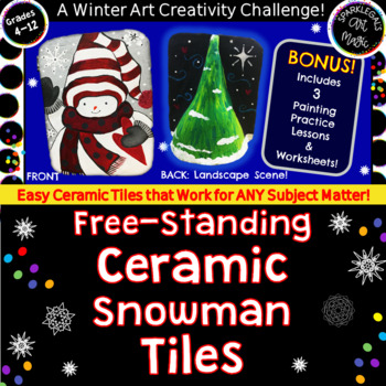 Preview of Ceramic Painted Tiles! Use to Paint Any Subject Matter-Easy Freestanding Display