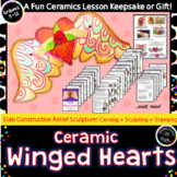 Middle School Ceramics Lesson: Winged Heart - Relief Slab 
