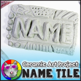 Ceramics Art Lesson, Clay Back to School Name Tile Art Pro