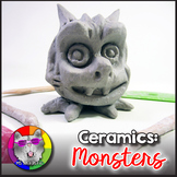 Ceramics Art Lesson, Clay Monster Sculptures Art Project Activity