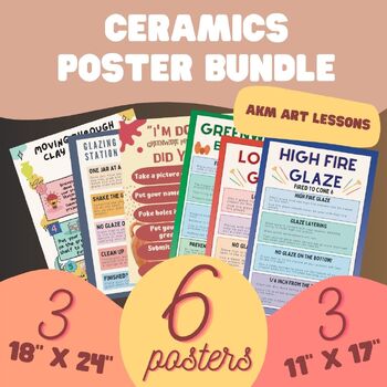 Preview of Ceramics Poster Bundle - 6 Posters - 18" x 24" and 11" x 17" digital downloads