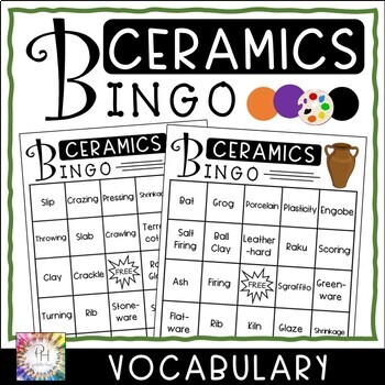 Preview of Ceramics BINGO | Vocabulary Review Game