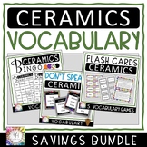 Ceramics Vocabulary Flash Cards, BINGO Game and DON'T SPEA